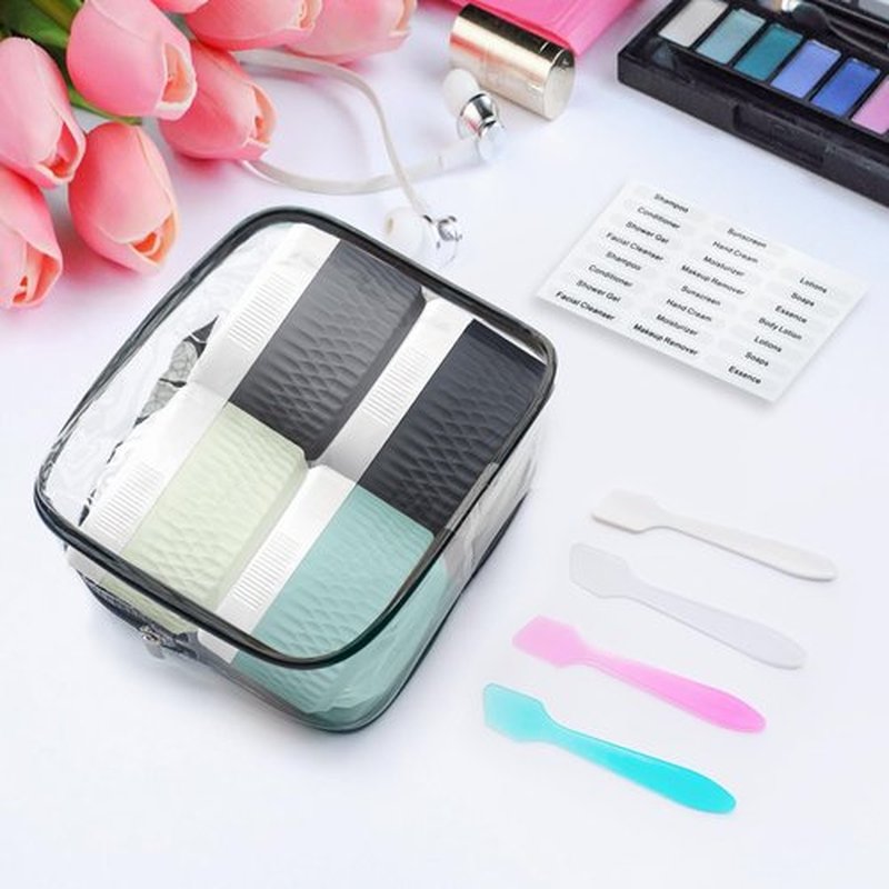 Travel Containers for Toiletries, Silicone Cream Jars BPA Free, TSA Approved 1.3oz Travel Size Containers, Leak-proof Travel Essentials with Lid for Cosmetic Face Hand Body Cream