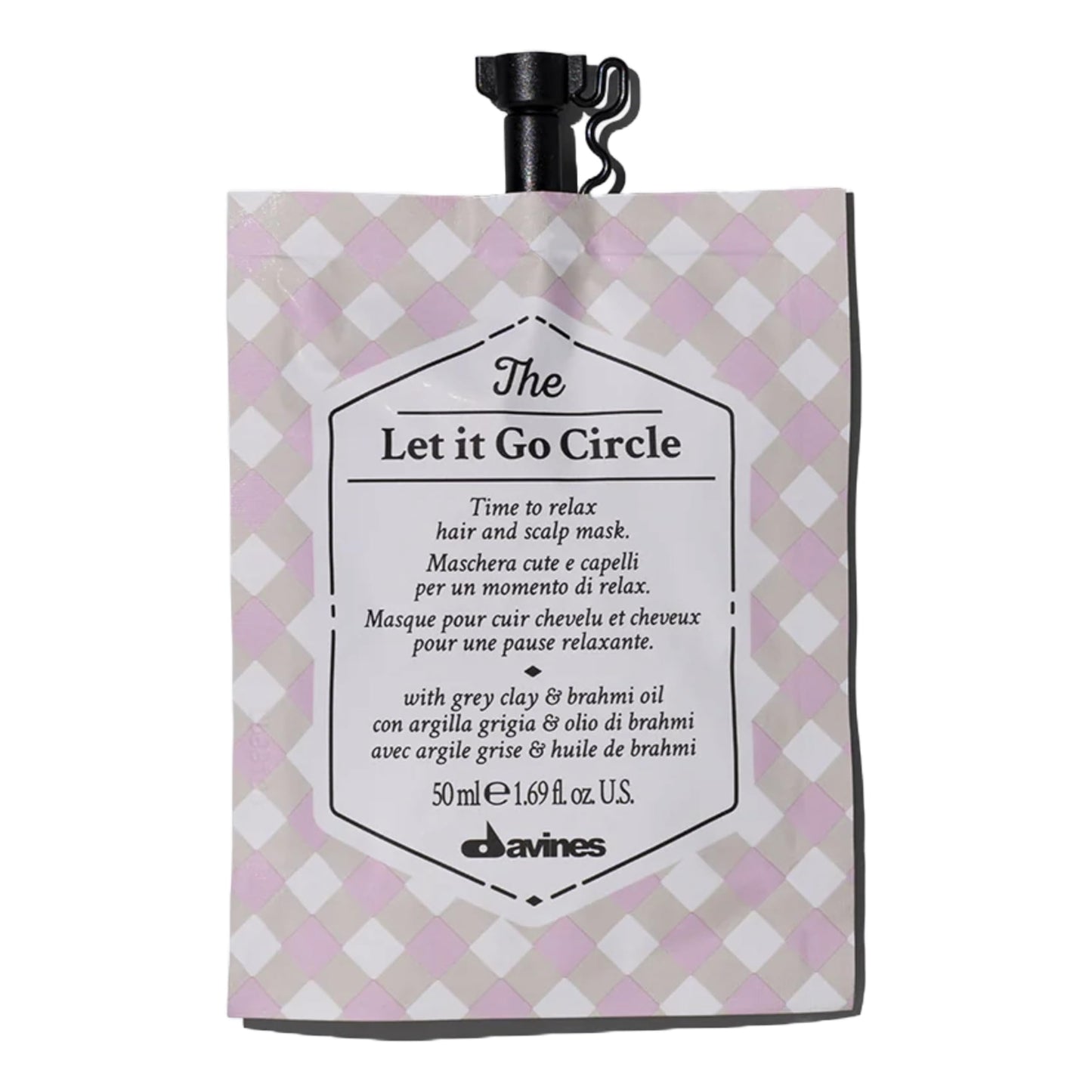 Davines The Let It Go Circle, Relaxing Scalp & Hair Mask - Softening & Moisturizing Treatment De-Stresses with Brahmin Oil & Sweet Orange - Weightless Hydration, 1.69 Fl Oz