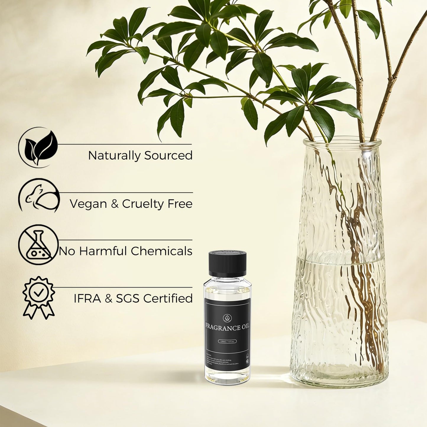 Candywell Hotel Diffuser Oil for Waterless Diffusers, Luxurious Relaxing Aromatherapy Scent Essential Oil with Cardamom, Cedar & Sandalwood, 4 Fl Oz, 120 ML, Santal Peace