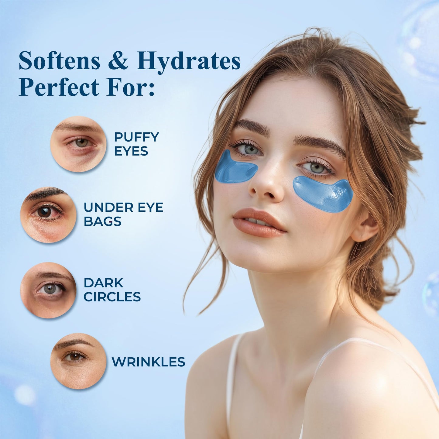 Taimand Under Eye Patches (30 Pairs), Under Eye Mask for Puffy Eyes and Dark Circles, Eye Masks with Collagen, Hyaluronic Acid