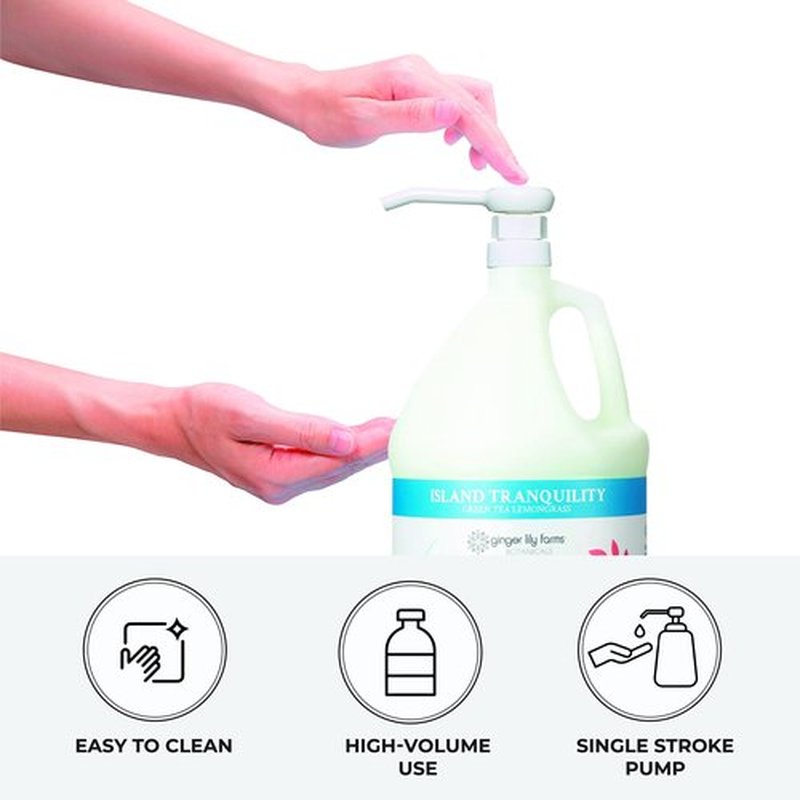 Ginger Lily Farms Premium Gallon Pump, Dispenses One Ounce Per Pump, Fits Most Standard Gallon Bottles and Containers (Pack of 4)