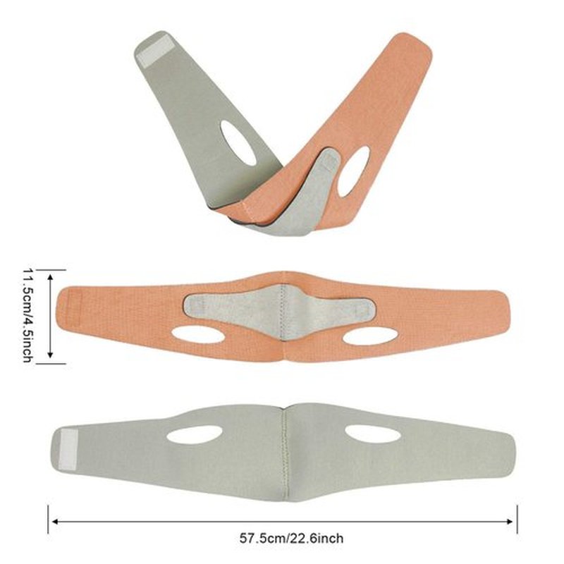 Double Chin Strap, FERNIDA V Line Chin Strap Lifting Mask Reusable Face Strap for Women and Men, Orange