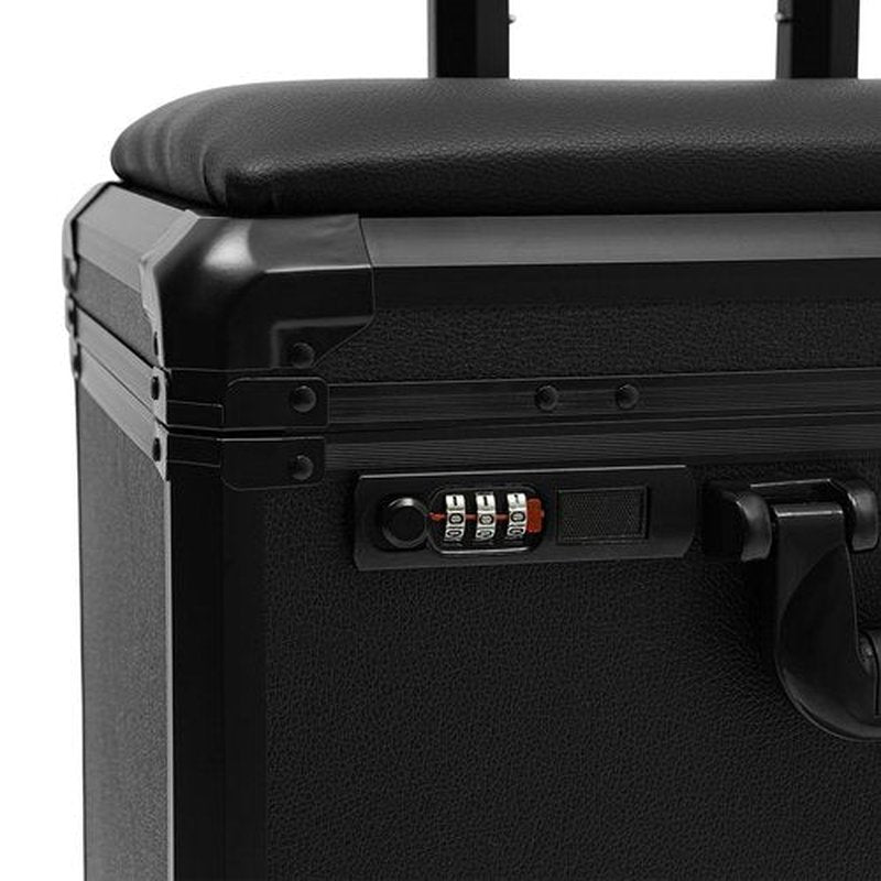 Gdrasuya10 Professional Rolling Makeup Case Tattoo Trolley Case with Tattoo Armrest Stand Large Makeup Travel Organizer Case Makeup Train Case with Wheel Lock Makeup Case for Cosmetologist