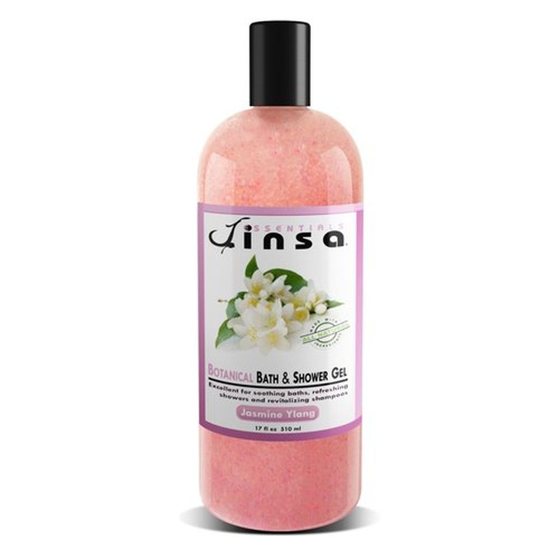 JINSA ESSENTIALS Botanical Bath and Shower Gel with Essential Oils, Skin Nourishing Cleanser for Luxurious Bathing Experience (Jasmine Ylang)