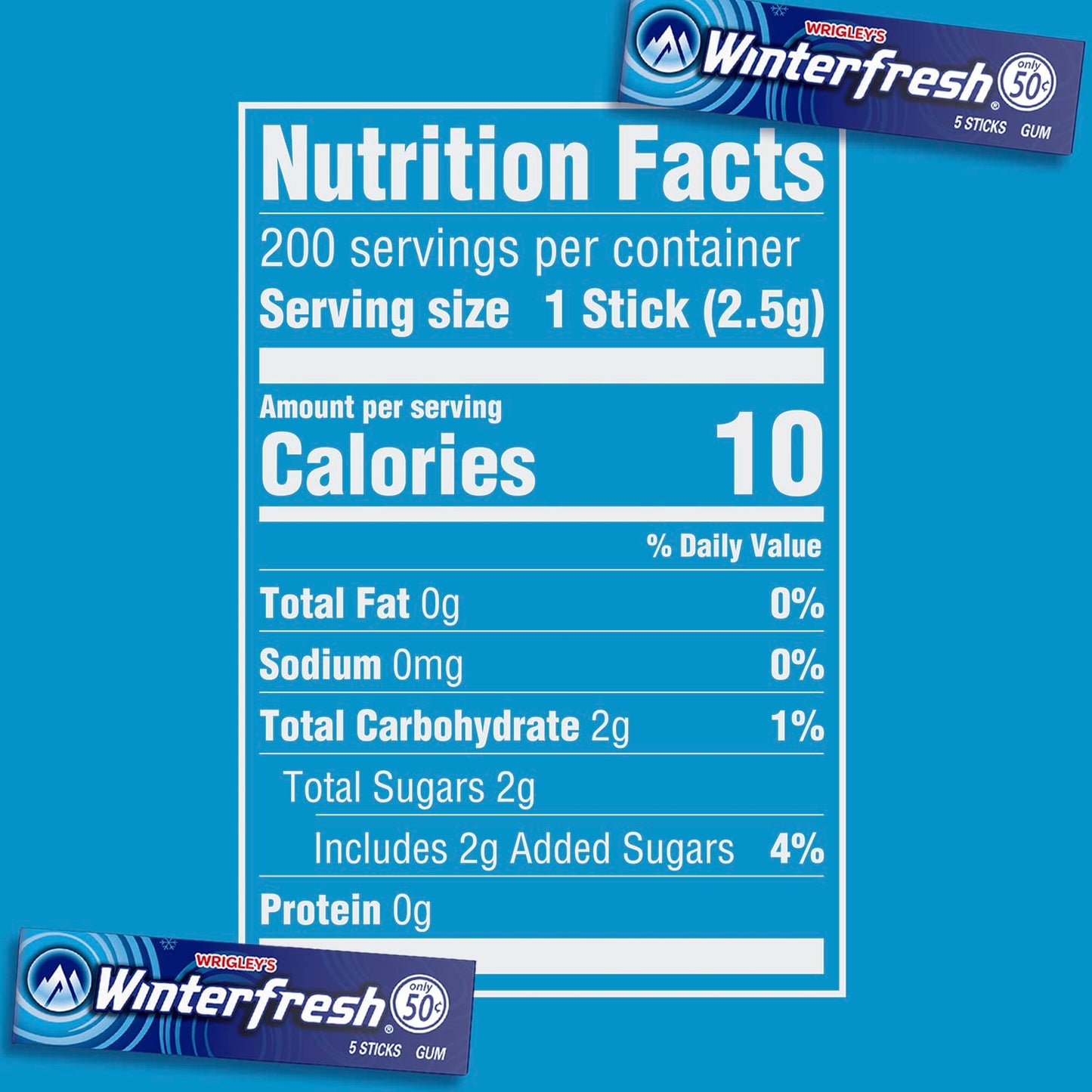 Winterfresh Wrigley's Chewing Gum Bulk Pack, 5 Sticks Per Pack (Pack of 40)