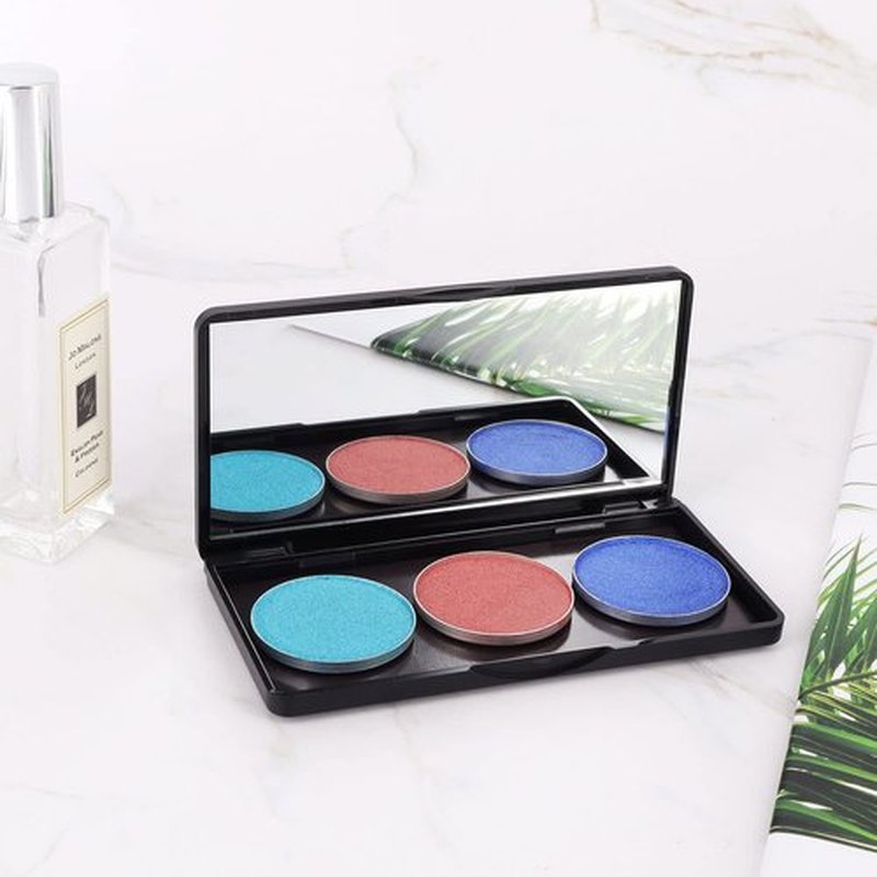 5 Pack Magnetic Makeup Palette with Mirror, Empty Eyeshadow Palette Cosmetics Dispensing Storage Box for DIY Eyeshadow Lipstick Blush Powder Foundation