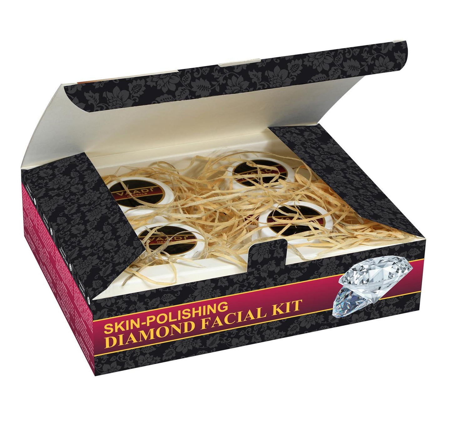 Facial Kit - Skin-polishing Diamond Facial Kit - ★ ALL Natural - ★ Suitable for All Skin Types and Both for Men and Women - ★ 70 Grams - Vaadi Herbals