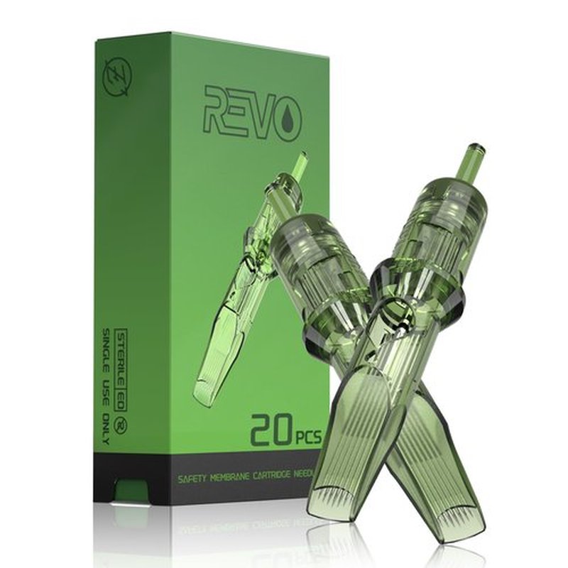 INKin REVO Tattoo Cartridges Magnum 13M1, Tattoo Cartridges #12 Standard 0.35mm Mag Disposable Tattoo Needles With Stay-Sharp Needles Long Taper 20Pcs with Professional Membrane For Tattooing(R1213M1)