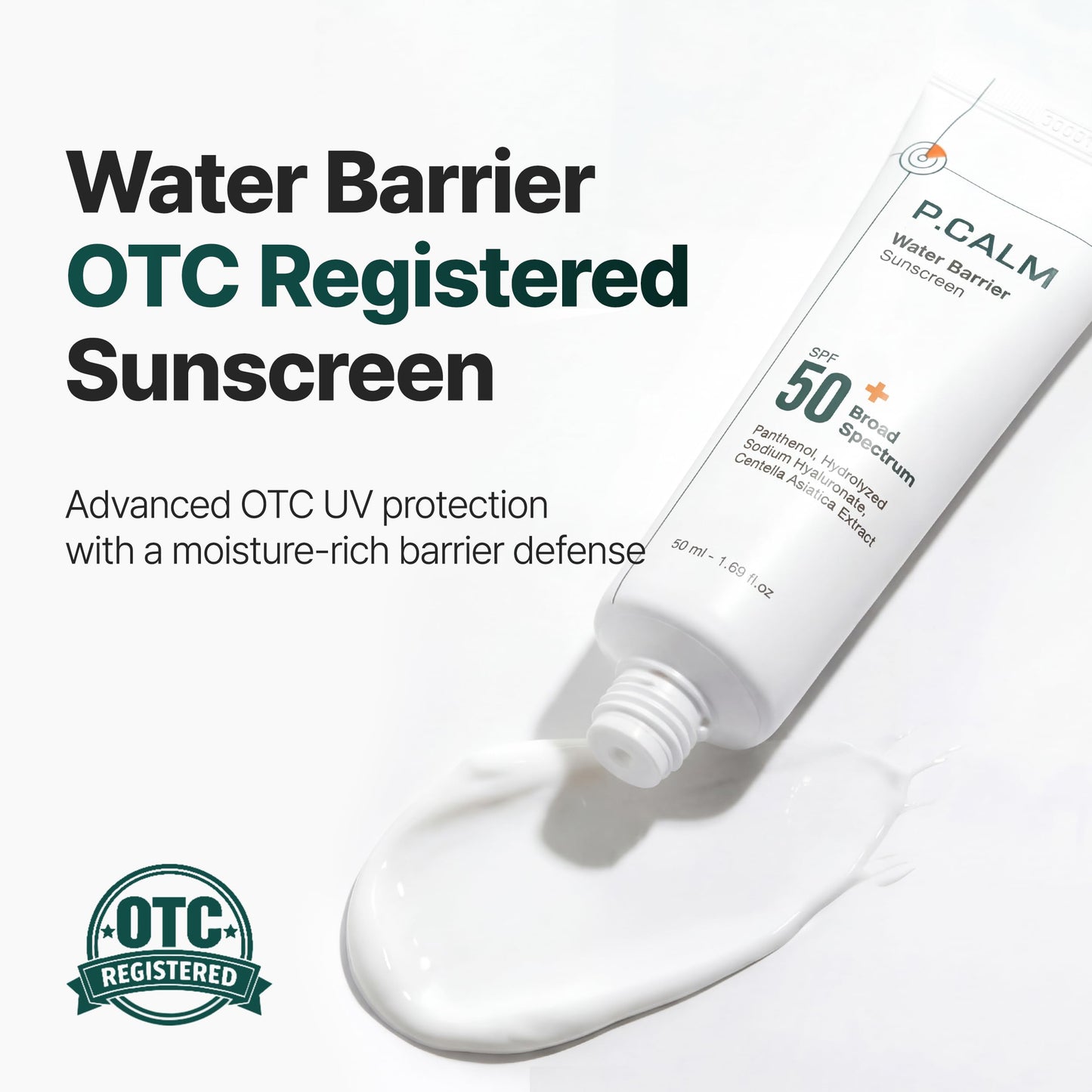 P.CALM Water Barrier Sunscreen SPF50+ PA++++, 50ml / 1.69 oz