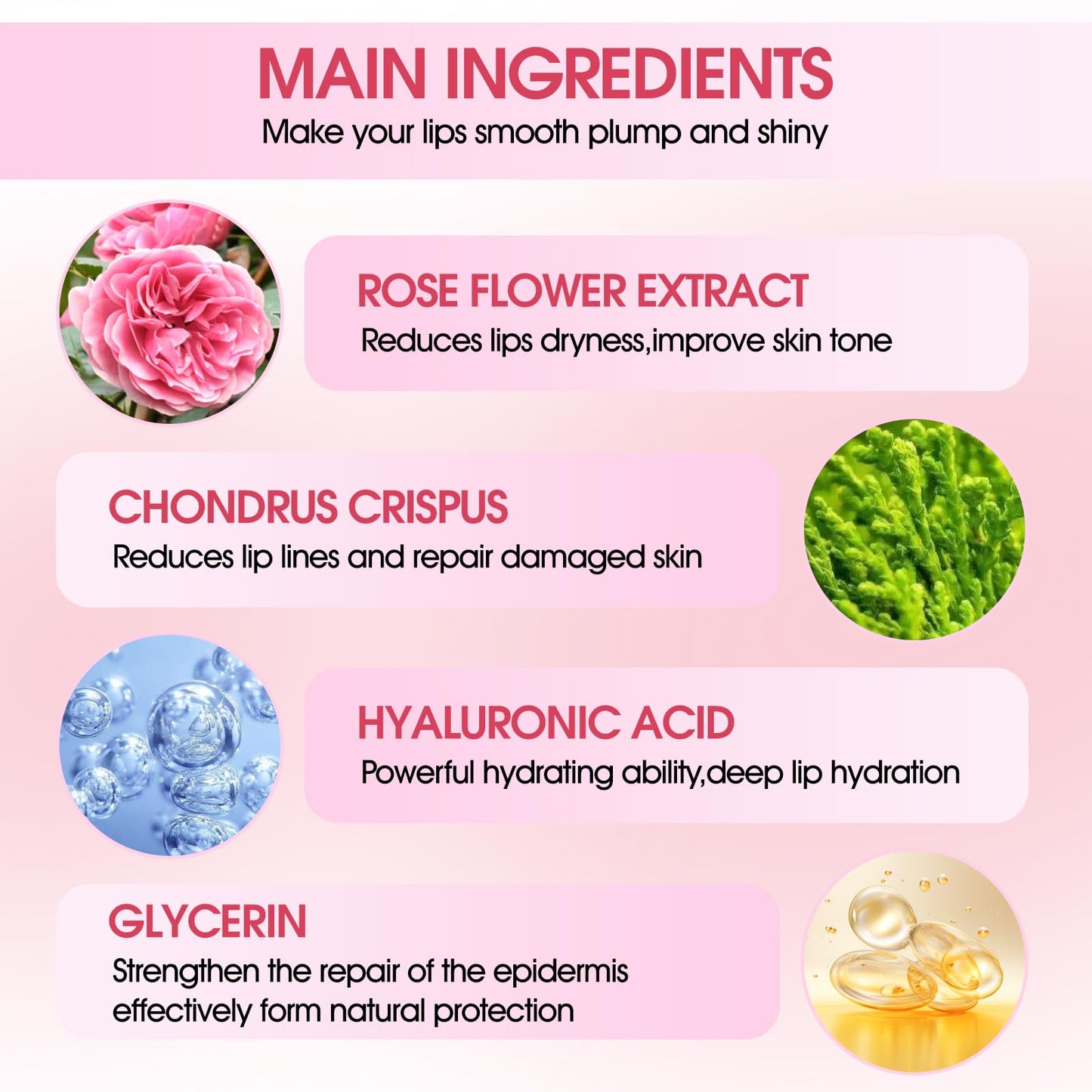 NIYET 30 pieces of Moisturizing Collagen Crystal Lip Mask - Anti-Ageing & Anti Chapped, Reduce lip Wrinkles, Fade Lip Color, Make Skin Smooth (Pink)