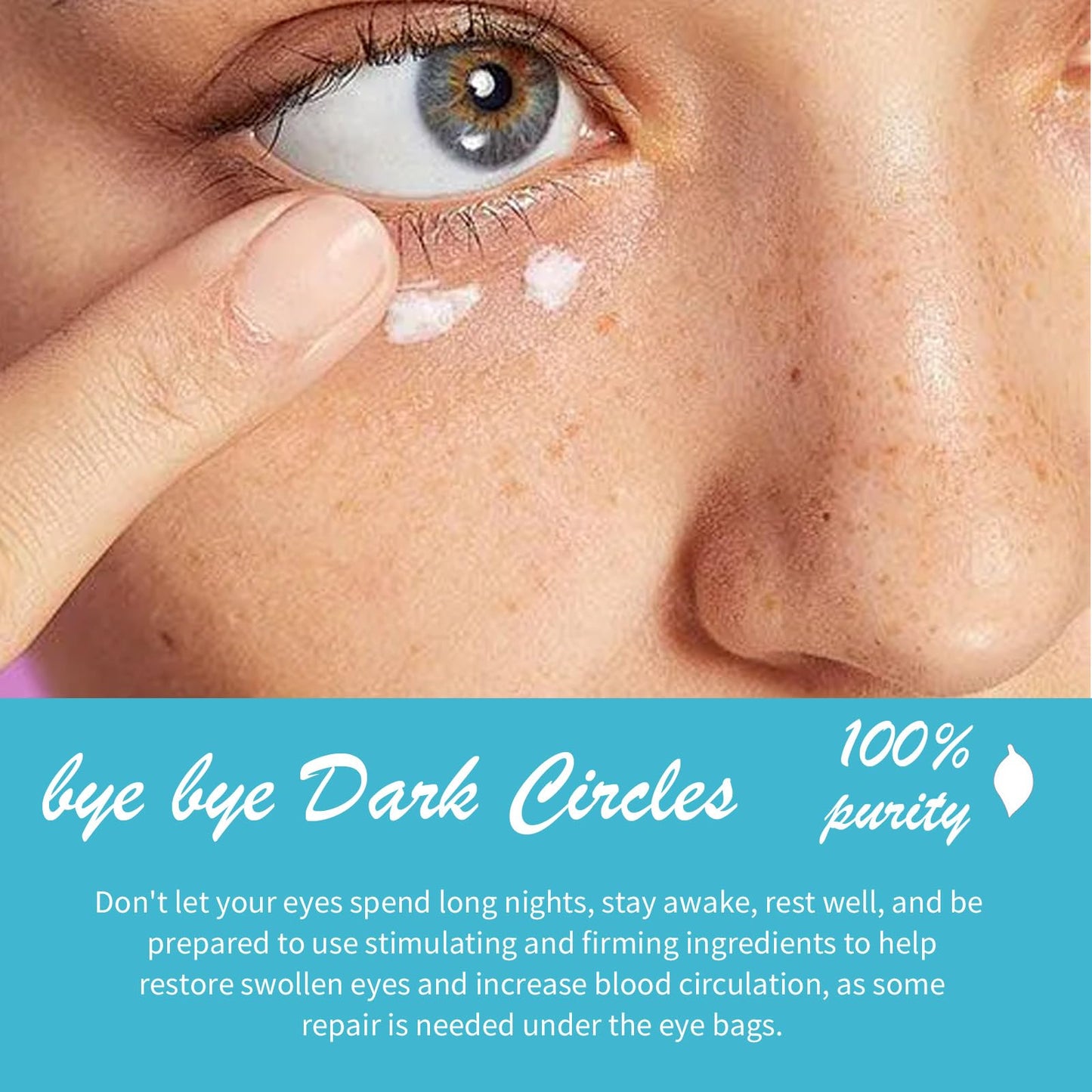 Wrinkles Under Eye Cream with Snail Mucin for Fine Lines Puffiness - Firming Serum Relieve Eye Fatigue for Women