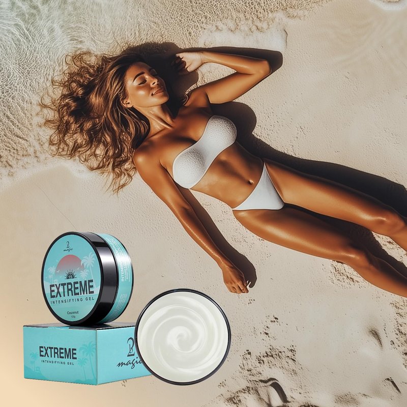 Coconut Bronzing Tanning Gel - Deep Tan Accelerator with Shea Butter & Jojoba Oil | Natural Hydrating Tanner - 100g / 3.53 oz