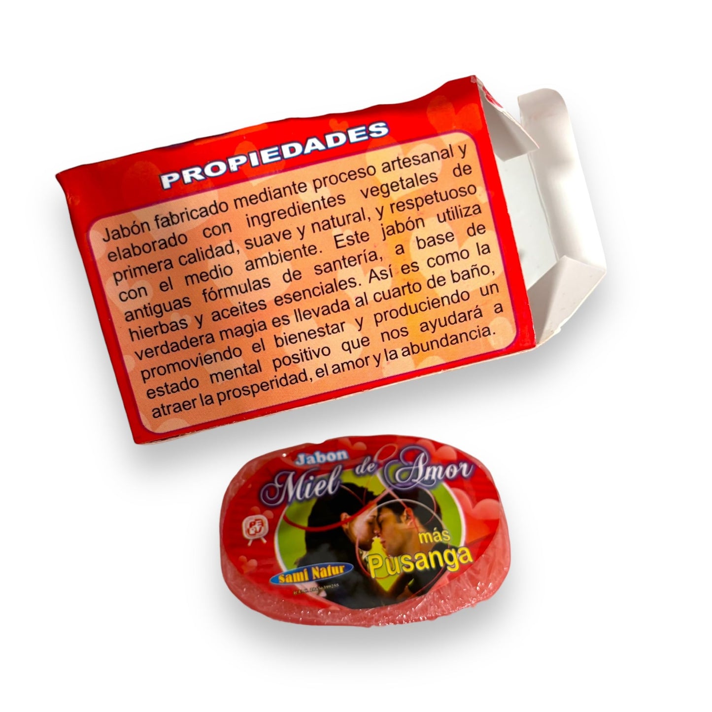 Pusanga and Miel de Amor Bar soap to Attract love, soap with herbs for love and romance, Jabón para atraer el amor