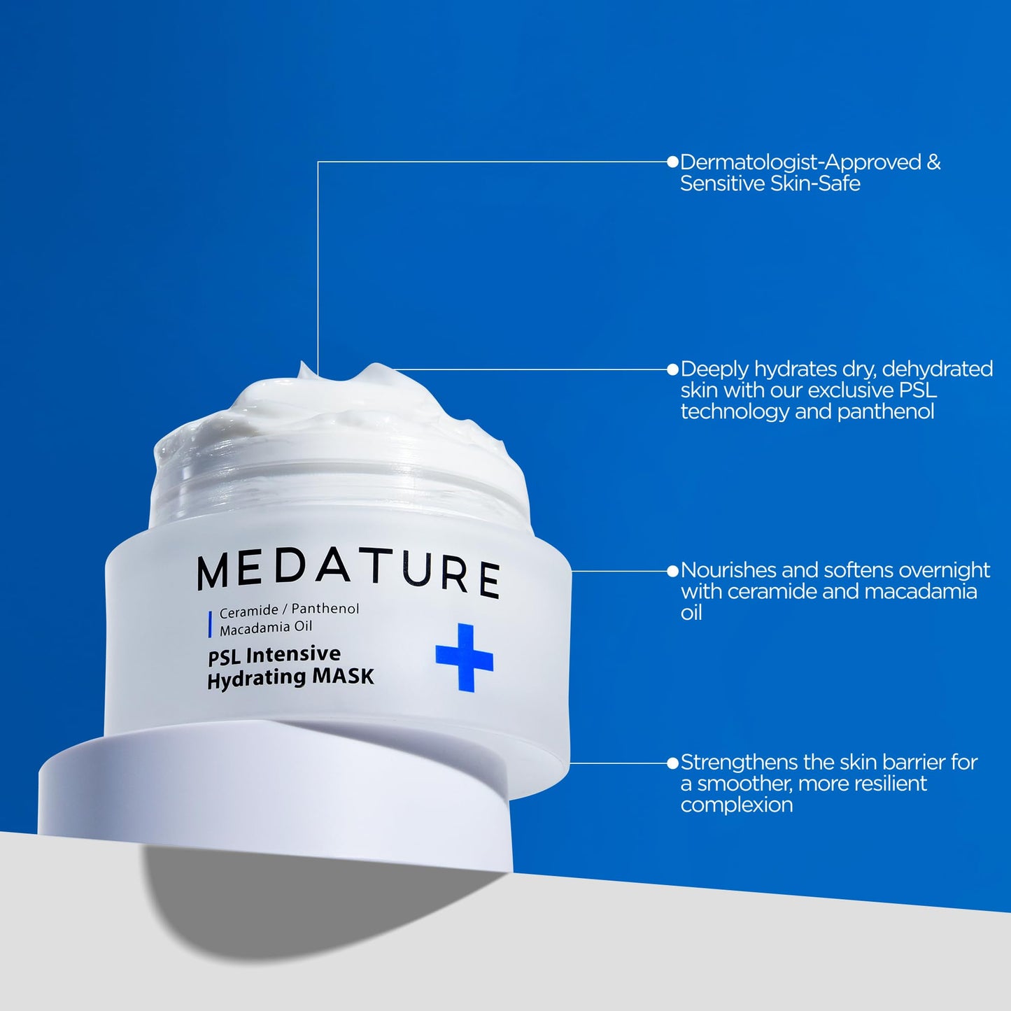Medature PSL Intensive Hydrating Mask – Ceramide-Infused Barrier Repair Mask with Macadamia Oil & Panthenol | Soothing, Moisture-Rich, Sensitive Skin Safe