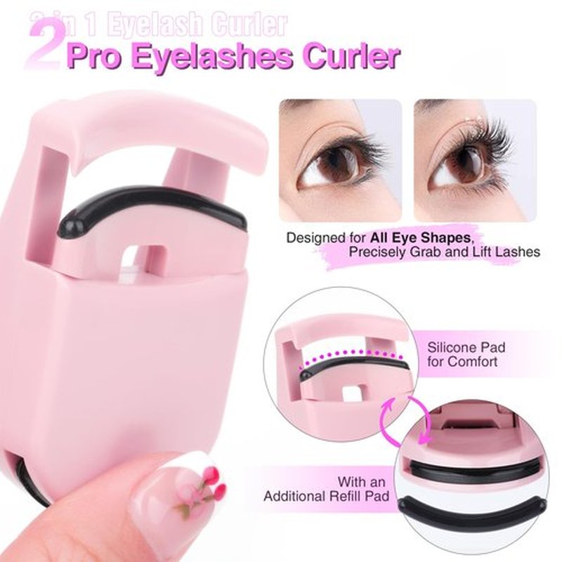 Lash Bond and Seal and Remover and Pro Eyelash Curlers with Eyelash Separator Comb Kit Strong Hold Long Lasting Bond and Seal Lash Glue and Gentle Cluster Lashes Remover and 2 in 1 Lashes Curler