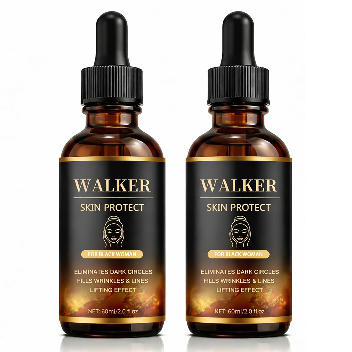 Walker Skin Protect Serum for Black Women, Walker Skin Protector Anti-Wrinkle Face Serum - Reduces Wrinkles & Fine Lines, Eliminates Dark Circles, and Lifts & Firms Skin (2)