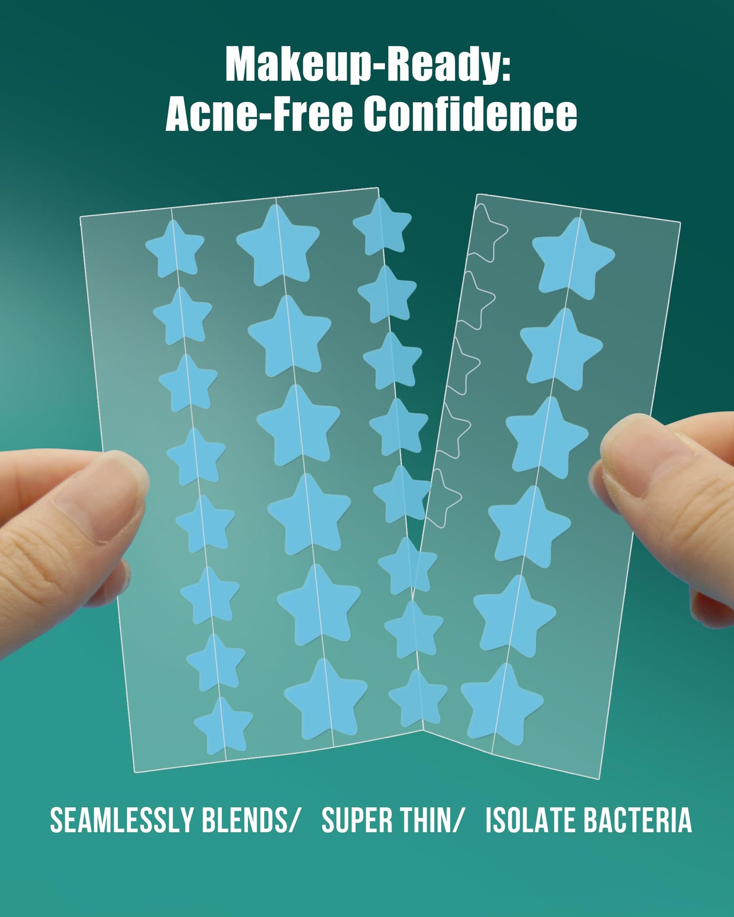 Jefusst Star Acne Patches 112 Counts, Pimple Patch Pimple Patches for Face Pimple Patches Stars Hydrocolloid Acne Patches Cute Zit Patches Healing Sticker, Blue and Pink
