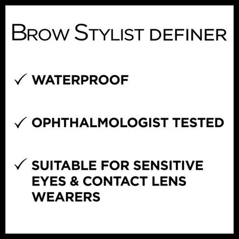 L'Oreal Paris Makeup Brow Stylist Definer Waterproof Eyebrow Pencil, Ultra-Fine Mechanical Pencil, Draws Tiny Brow Hairs and Fills in Sparse Areas and Gaps, Dark Brunette, 0.11 Ounce (Pack of 2)