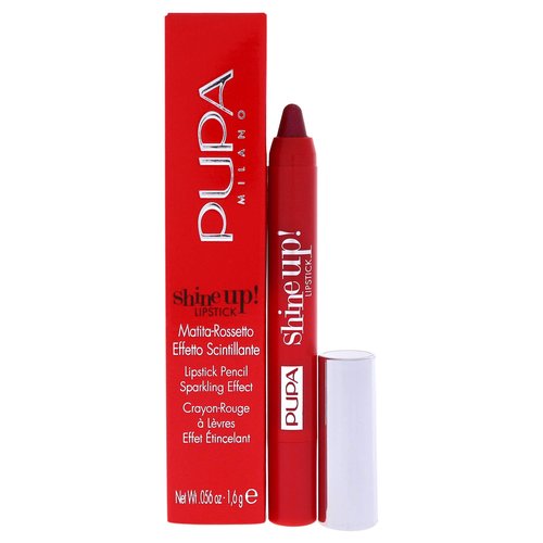 Pupa Milano Shine Up! Lipstick - Provides Definition And Fullness - Two In One Crayon - Achieve Full Metallic Finish - Provides Extreme Shimmer - Long Lasting - 009 Red Queen - 0.056 OZ