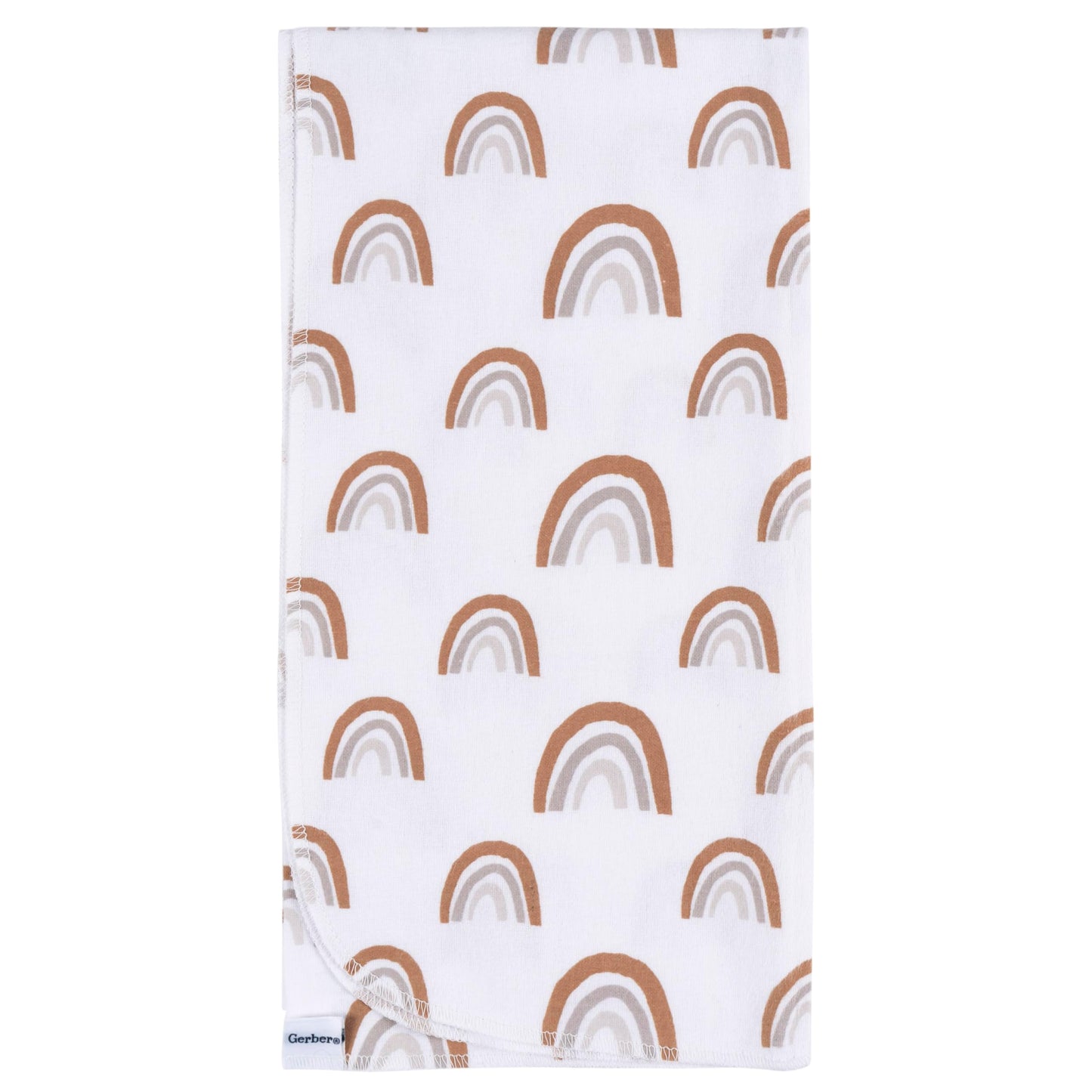 Gerber Unisex Baby 100% Cotton Flannel Receiving Blankets 30x30 Inches (Pack of 4), Boho Rainbow, One Size