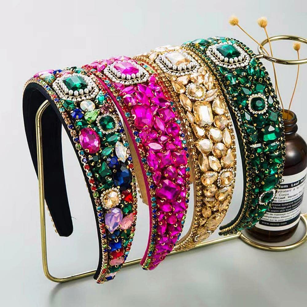 MUQINGWAN Fashion Women's Headband, Crystal Rhinestone Headband, Accessories For Women And Girls (Crystal Headband 7)