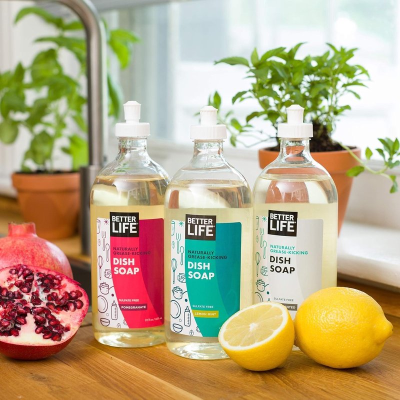 Better Life Liquid Dishwashing Soap - Unscented Kitchen Soap for Sensitive Skin | 22 Fl Oz