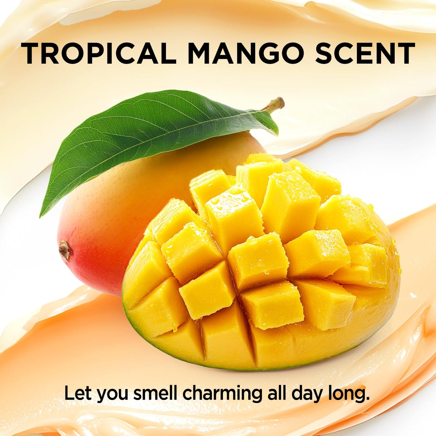 puresoak bath Mango Whipped Body Butter, Whipped Body Butter for Women, Mango Shea Body Moisturizer for Dry Skin, Gentle Hydration with Long Lasting Moisture-3.4 floz+6.8 floz
