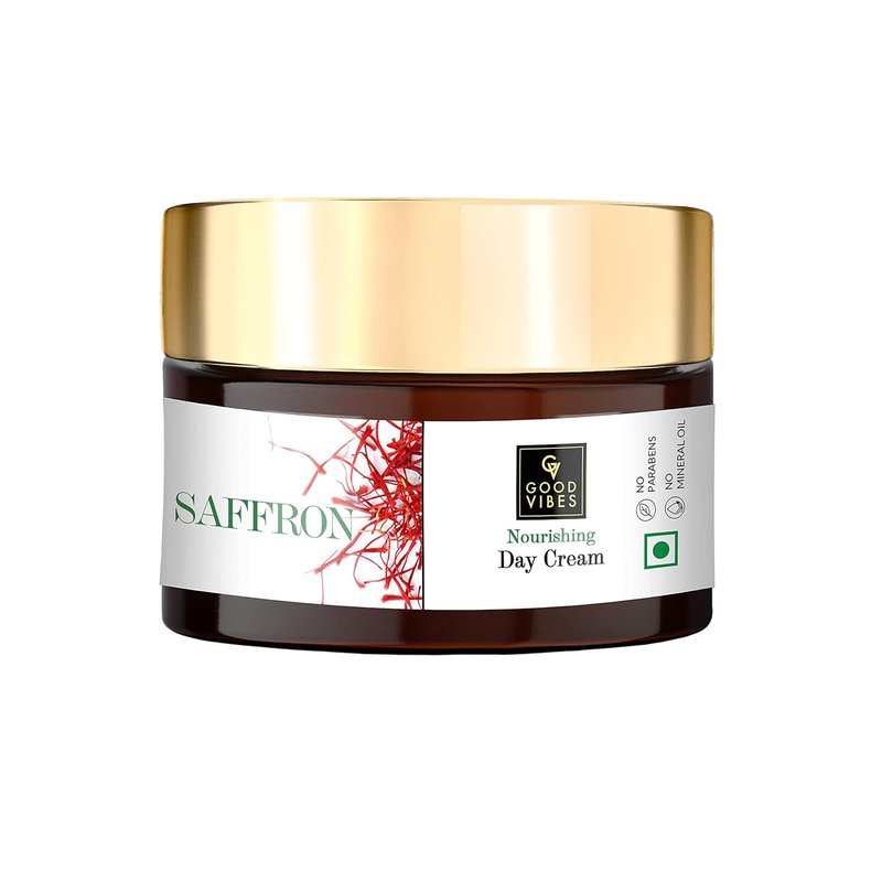 Saffron Nourishing Day Cream - Evens Skin Tone & Hydrates | Lightweight Daily Moisturizer | 1.76 Oz (50g)