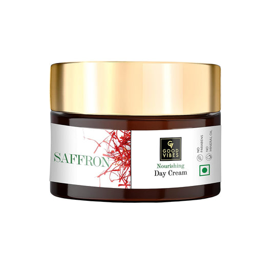 Saffron Nourishing Day Cream - Evens Skin Tone & Hydrates | Lightweight Daily Moisturizer | 1.76 Oz (50g)