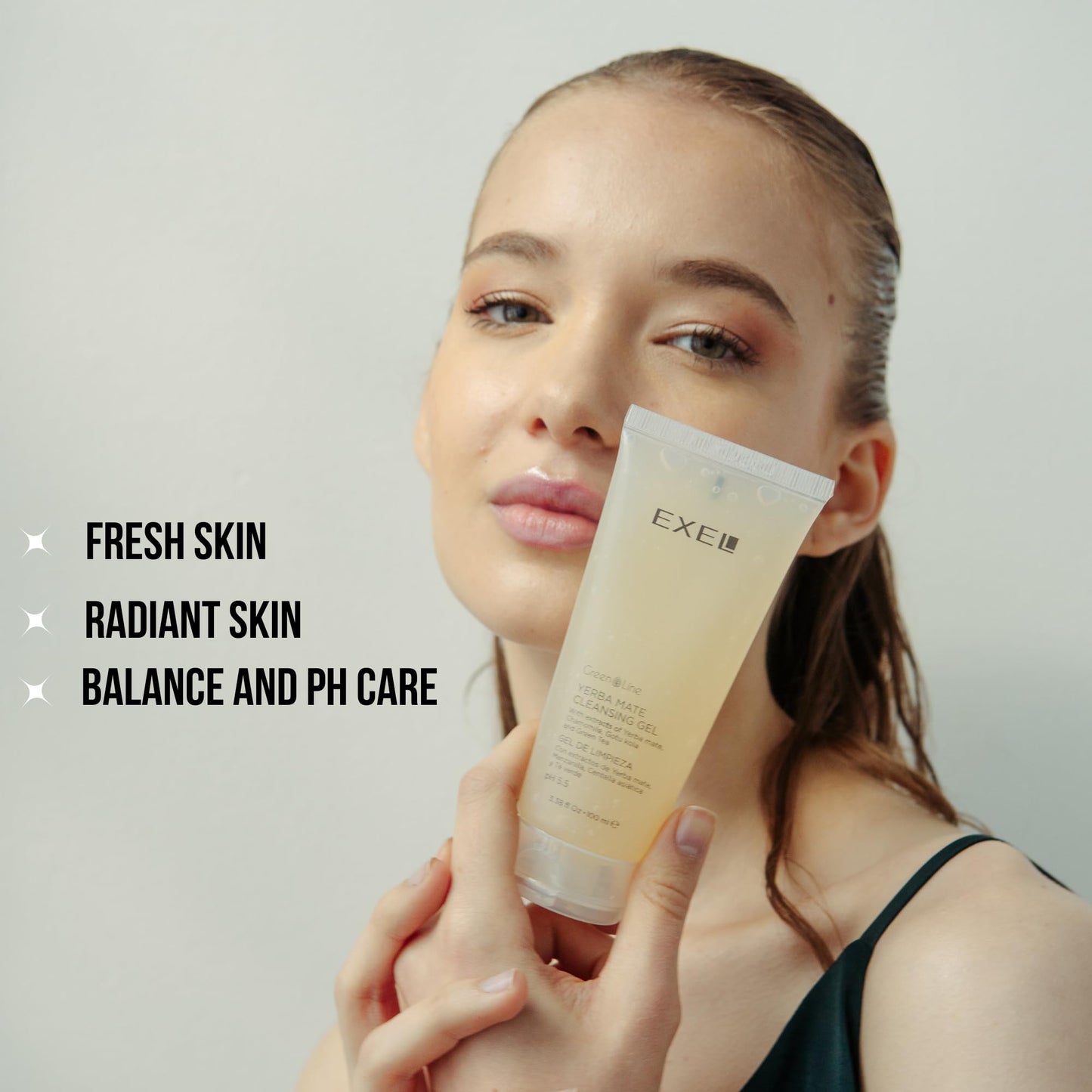 EXEL Gentle Facial Cleanser – Daily Face Wash for Sensitive Skin – Yerba Mate, Green Tea & Chamomile – Hydrating Cleansing Gel 100 ml