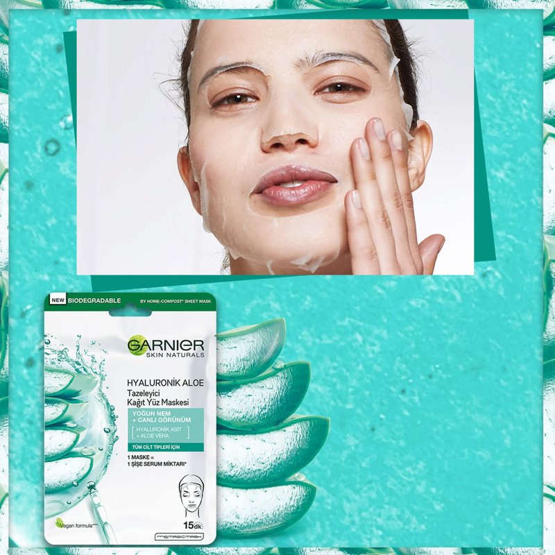 Garnier Skin Naturals Hyaluronic Aloe Fabric Mask - Super Moisturizing for All Skin Types | 6 Count