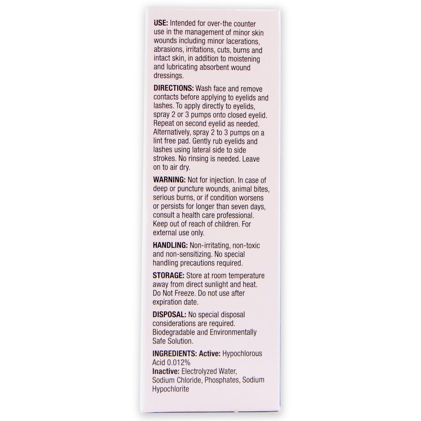 OT7400 - Oasis TEARS HYPOCHLOROUS® Eyelid & Lash Cleansing Spray | Hypochlorous Acid | Gentle, Non-Toxic | 1.86 FL OZ (55 mL)