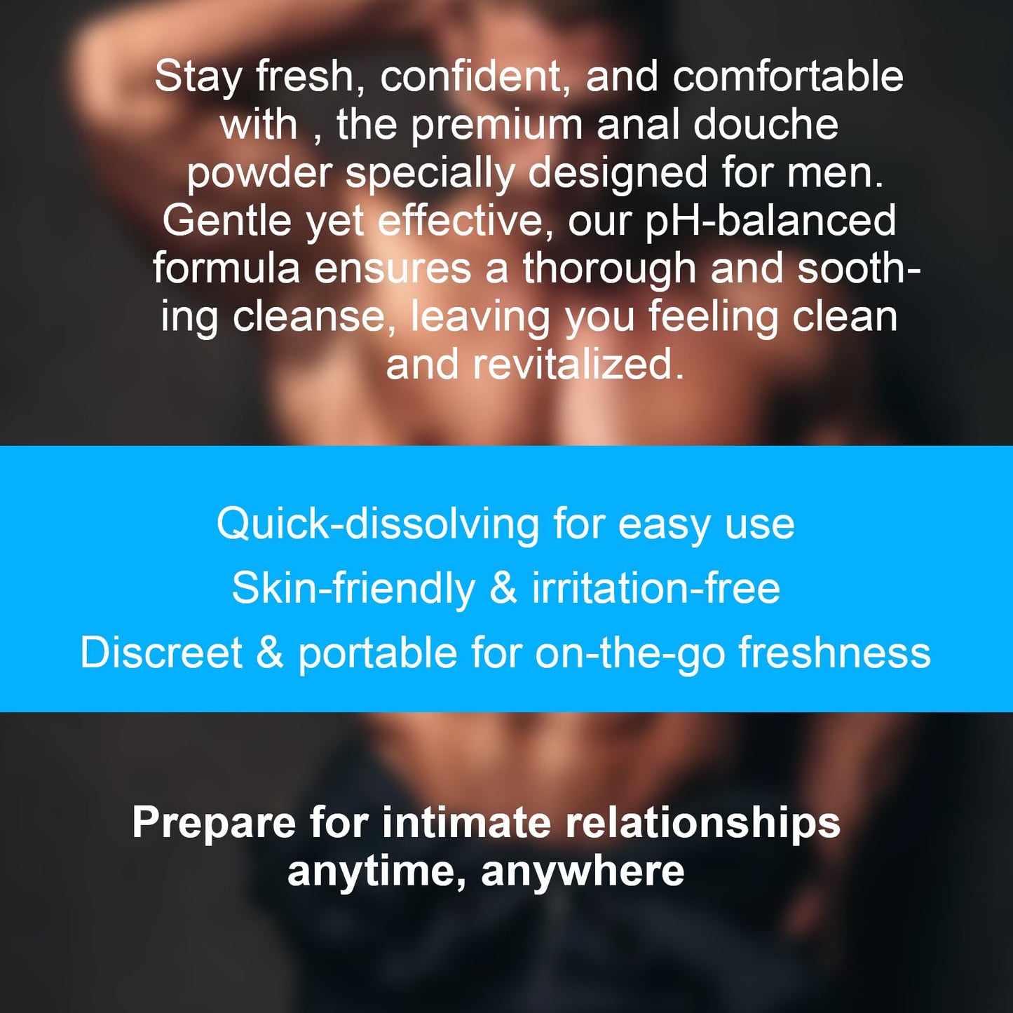 Anal Douche Powder Anal Cleaner Shower Enema nal Cleaner pH Balanced Includes rinsing Beaker and 12 Packs of Anal Douche Powder