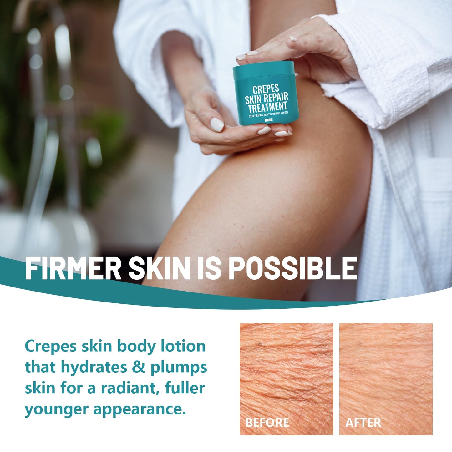 LBXX NEW Crepes skin cream for aging skin ，Crepes Skin Repair Treatment, Firming Cream with Hyaluronic Acid & Shea Butter to Deeply Moisturize & Tighten Wrinkly Dry