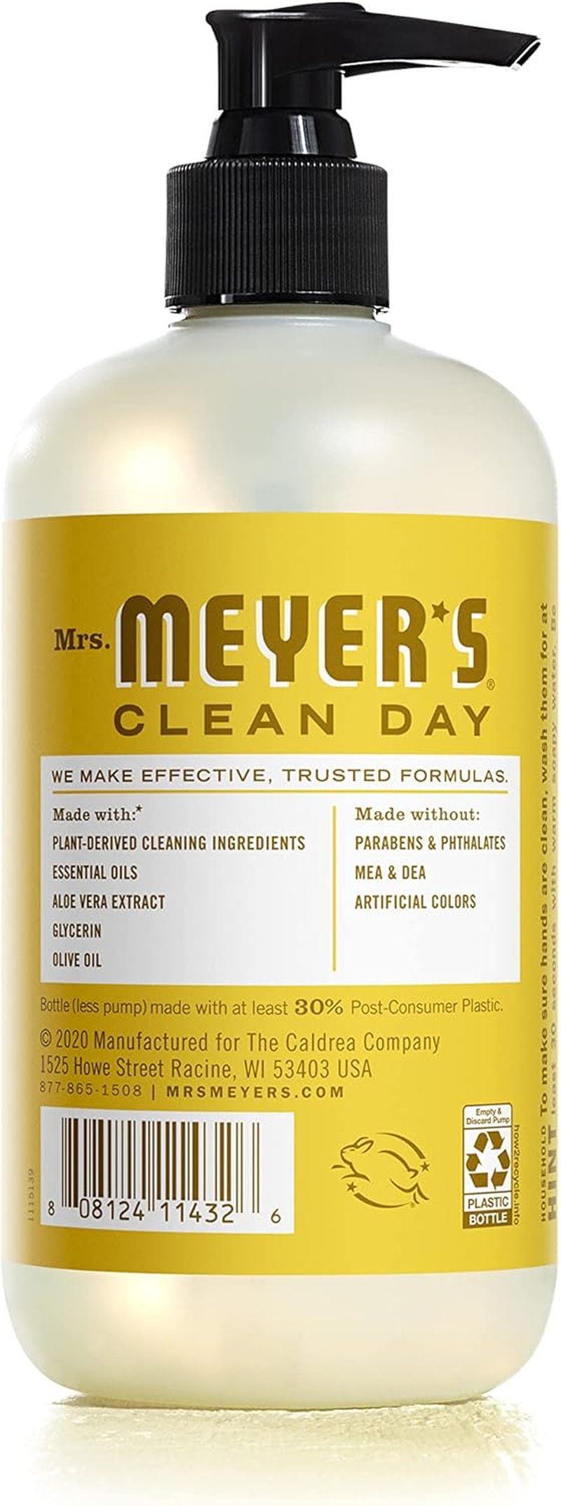 Mrs. Meyer's Clean Day Liquid Hand Soap - Daisy Scent, 12.5 Oz | Pack of 6 Bottles