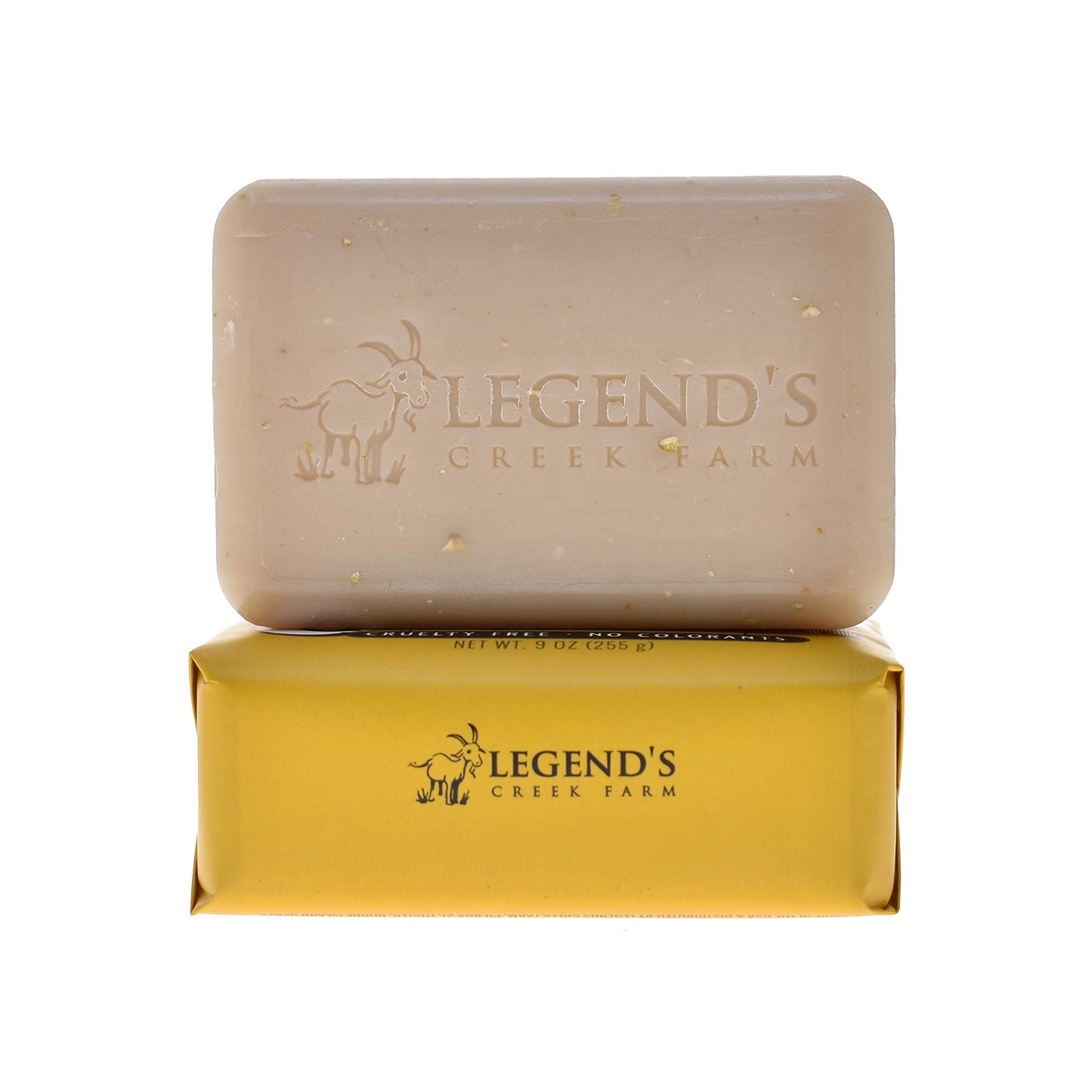 Legend's Creek Farm Goat Milk Soap - Triple Milled Moisturizing Bar for Hands and Body - 9 Oz Creamy Lather, Nourishing, Natural Soap for Sensitive Skin (Oatmeal, Milk & Honey, Pack of 1)