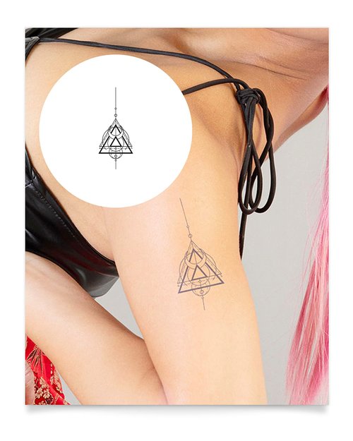 Inkbox Temporary Tattoos, Semi-Permanent Tattoo, One Premium Easy Long Lasting, Water-Resistant Temp Tattoo with For Now Ink - Lasts 1-2 Weeks, Great Unknown, 5 x 2 in