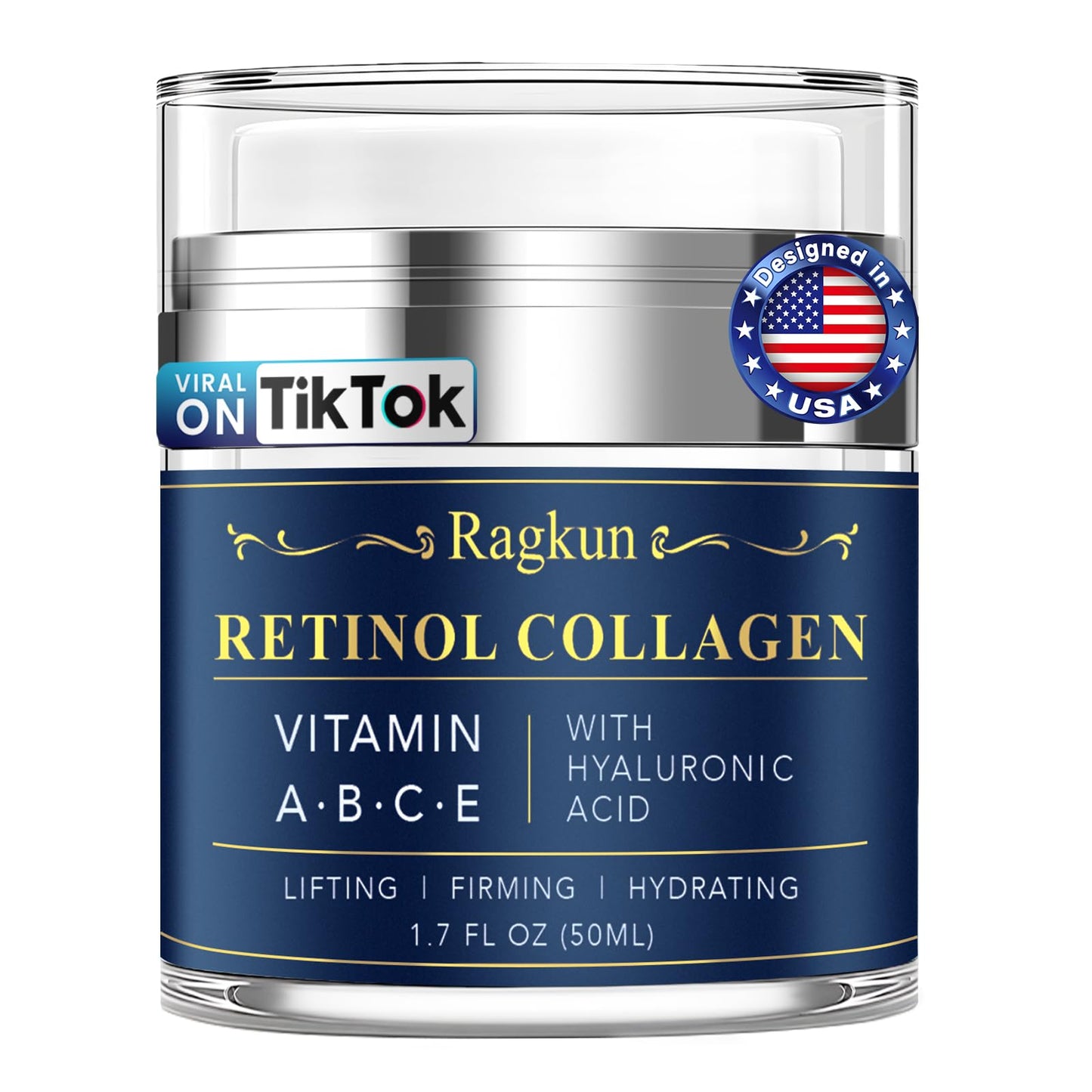 Ragkun Anti-Aging Face & Neck Cream with Retinol & Collagen, 1.8 fl. oz.