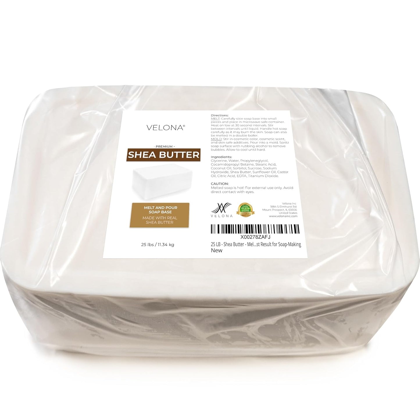 Shea Butter Melt and Pour Soap Base - 25 LB Bulk | SLS/SLES Free Natural Soap-Making Bars