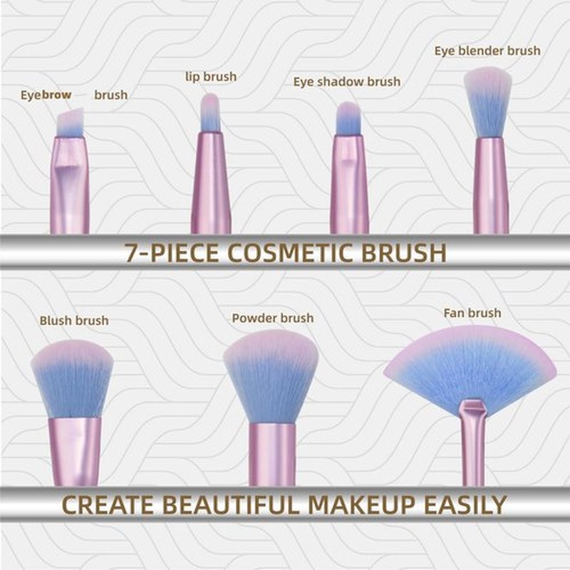 Hawetimher Kids Makeup for Little Girls,Glitter Unicorn Foundation Fan Powder Blush Lip Highlight Eye shadow Eyebrow Brushes Set with Liquid Flows and Case for Girls Teen Women as Gift Present