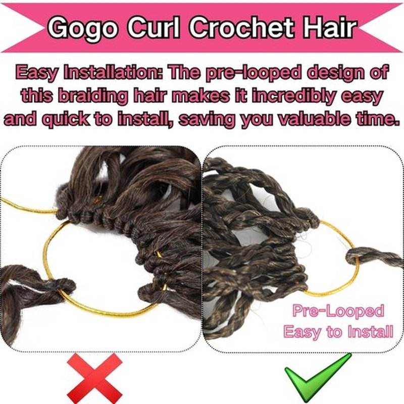Gogo Curl Crochet Hair 18 Inch 8 Packs Pretwisted Curly Crochet Hair Pre looped Ocean Wave Crochet Hair Water Wave Deep Twist Crochet Synthetic Braiding Hair for Women Girl Kids (18 Inch 8 Packs 1B)