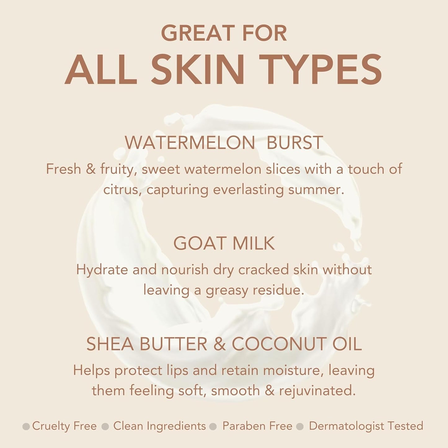 Dionis - Goat Milk Skincare Scented Lip Balm, Set of 6 (0.28 oz), Moisturize Dry and Chapped Lips, Cruelty-free and Paraben-free (Vanilla Bean)