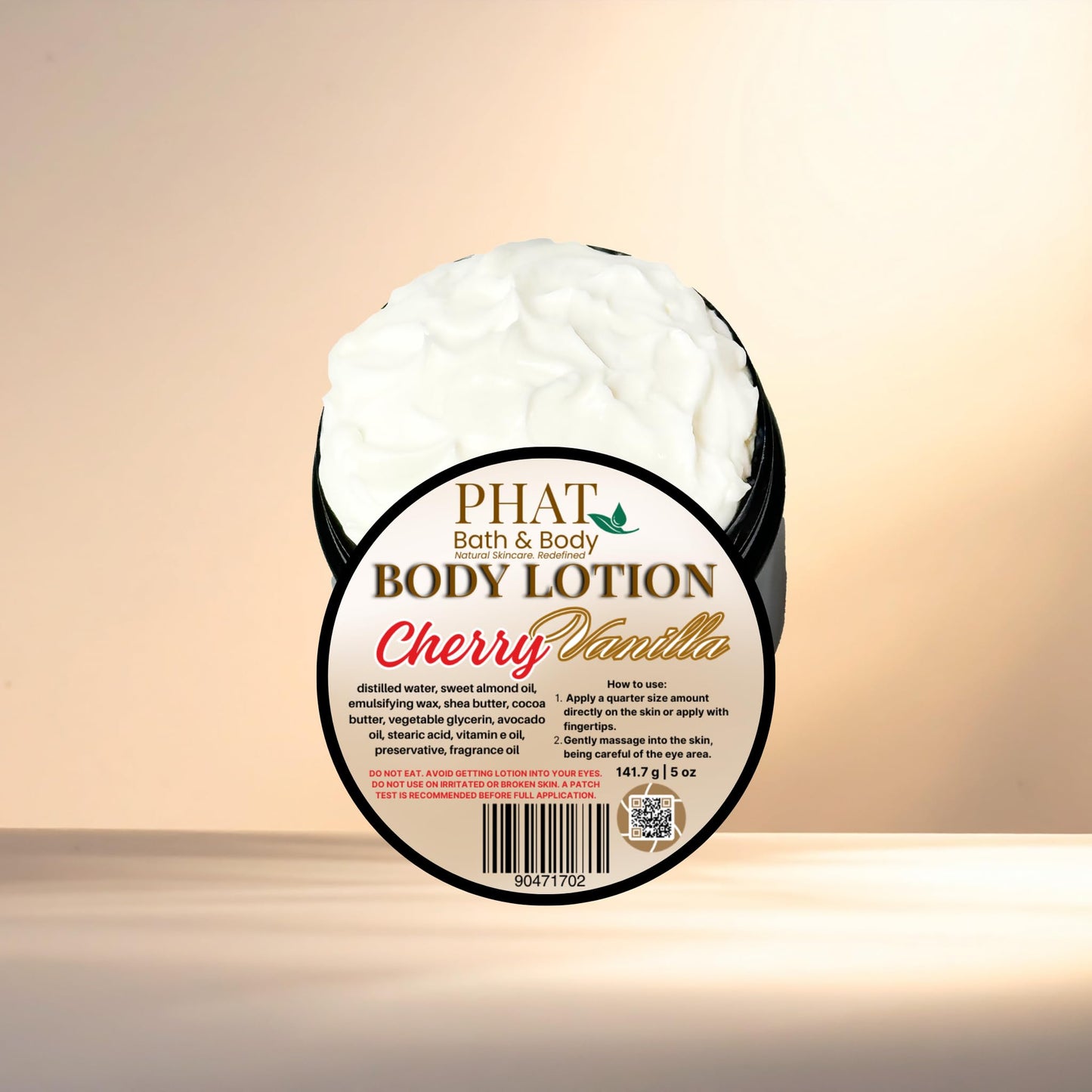 Cherry Vanilla Moisturizing Organic Body Lotion with Shea Cocoa Butter | 5 oz