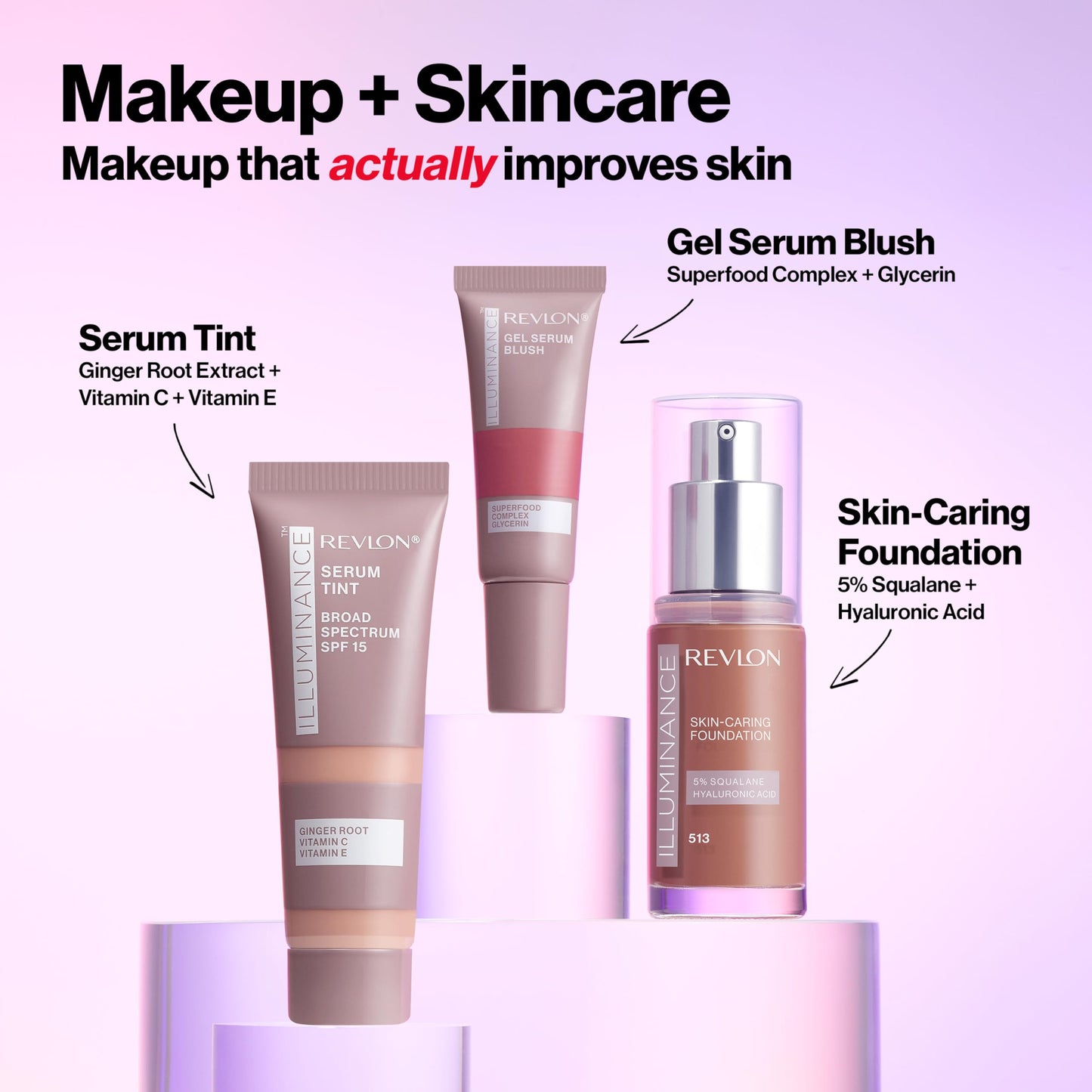 Revlon Illuminance Tinted Serum, Triple Hyaluronic Acid, Evens Out Skin Tone Over Time and Hydrates All Day, SPF 15, 605 Rich Mahogany, 0.94 fl oz.
