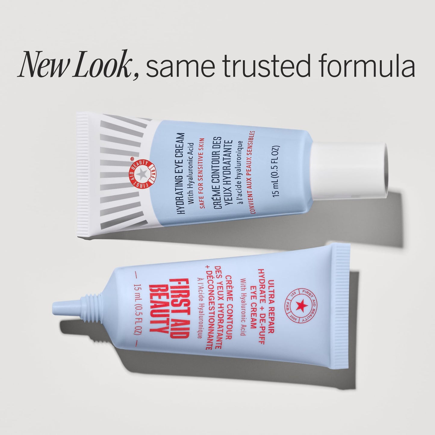 First Aid Beauty Hydrate + Depuff Eye Cream with Hyaluronic Acid + Caffeine, Fragrance Free Eye Moisturizer, Reduce Appearance of Fine Lines, Wrinkles & Puffiness, Sensitive Skin Safe, 0.5 oz