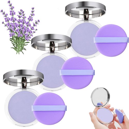 Issy Cosmetics, Itssofiagg - Iluminador Mate, Lavender Matte Powder, Iluminador Mate Pressed Powder, Oil Control Face Pressed Powder Matte Face Powder with Mini Powder Puff