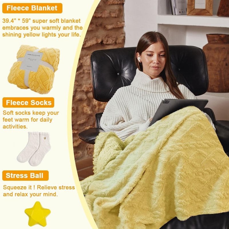 Get Well Soon Gift Basket for Women | 14-Piece Care Package with Sunflowers - Thoughtful Sympathy Gifts