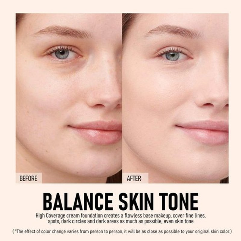 KYDA Color Changing Foundation SPF 50 PA+++, Full Coverage Foundation BB Cream, Moisturizing Flawless Liquid Concealer Foundation, Skin-improving Foundation for All Skin, 1.01 fl oz
