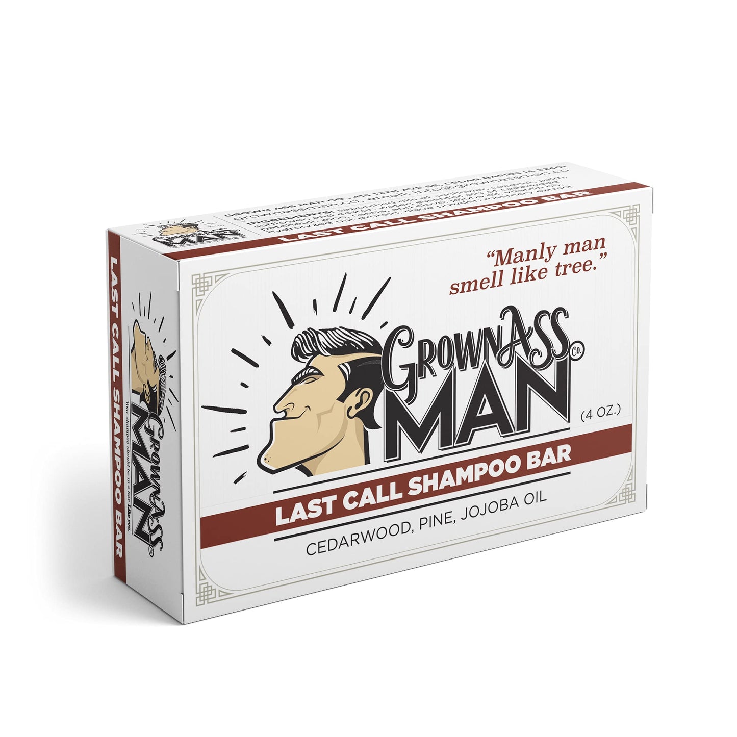 Grown Ass Man Co. Combo Packs - Solid Soap & Shampoo Bars Rich Lather with Natural Oils & Gentle Scrub for Men - Plastic Free & Eco-Friendly, Natural & Organic Deep Clean, 4oz Bars (Woodsman 3-Pack)