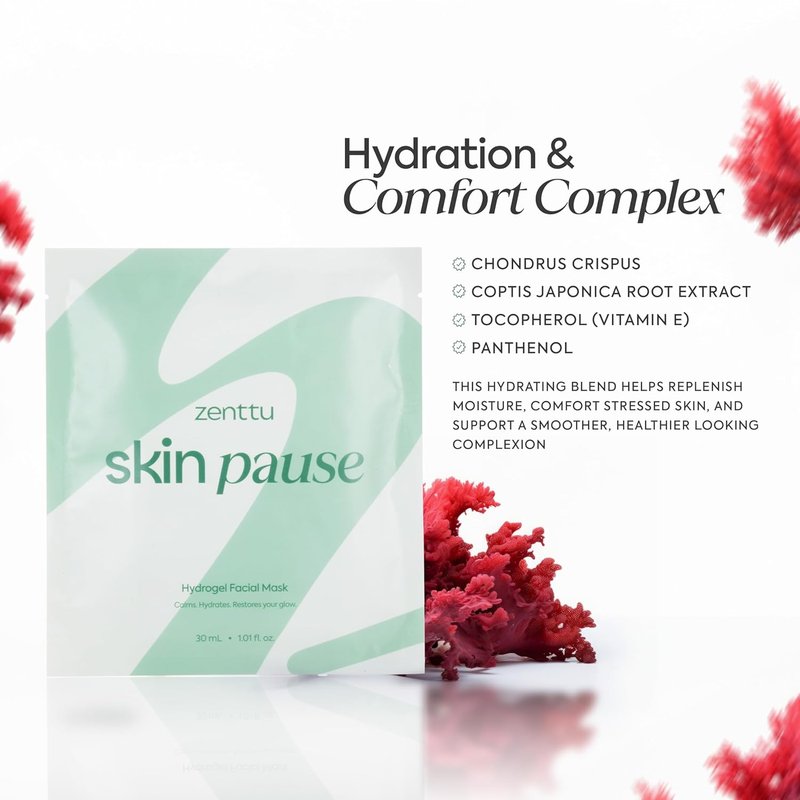 Korean Collagen Face Mask - Hydrogel Technology for Pore Minimizing & Plumping | 1.19oz (34g) x 4 Pack